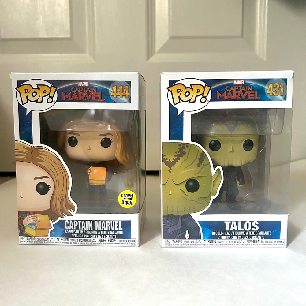 Marvel Pop Figures - Captain Marvel and Talos